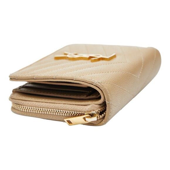 Saint Laurent YSL Monogram 403723 Beige Leather Women's Saint Laurent - Picture 5 of 10